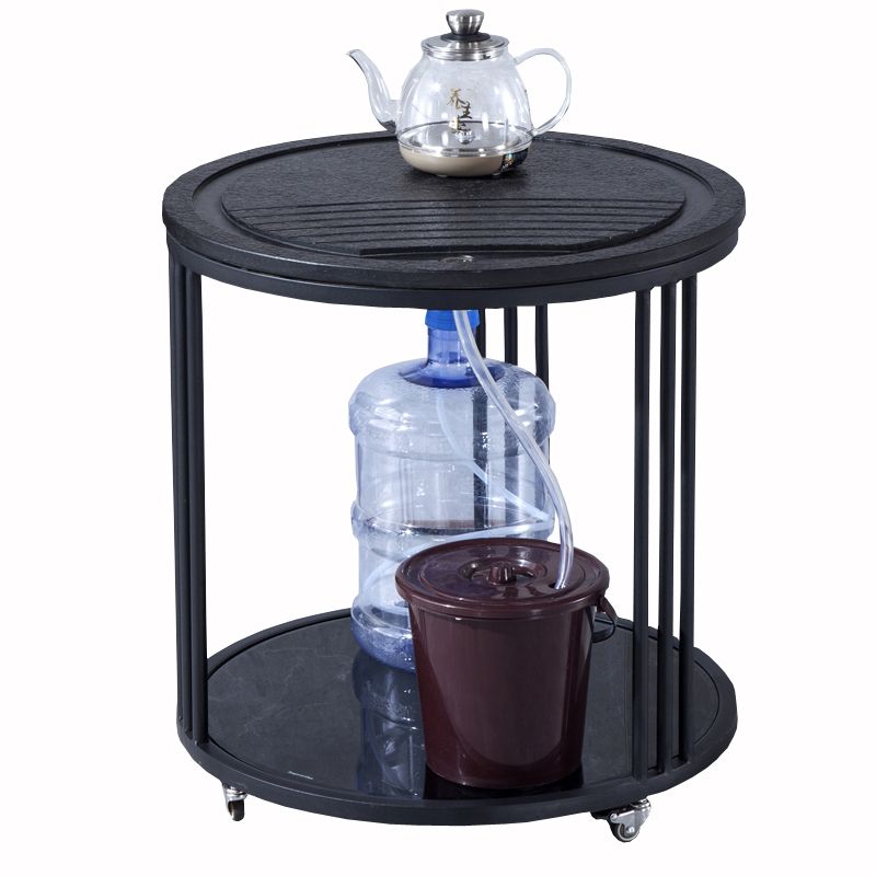 Black Stone Modern Dining Table Set 1/3 Pcs Patio Set for Small Places