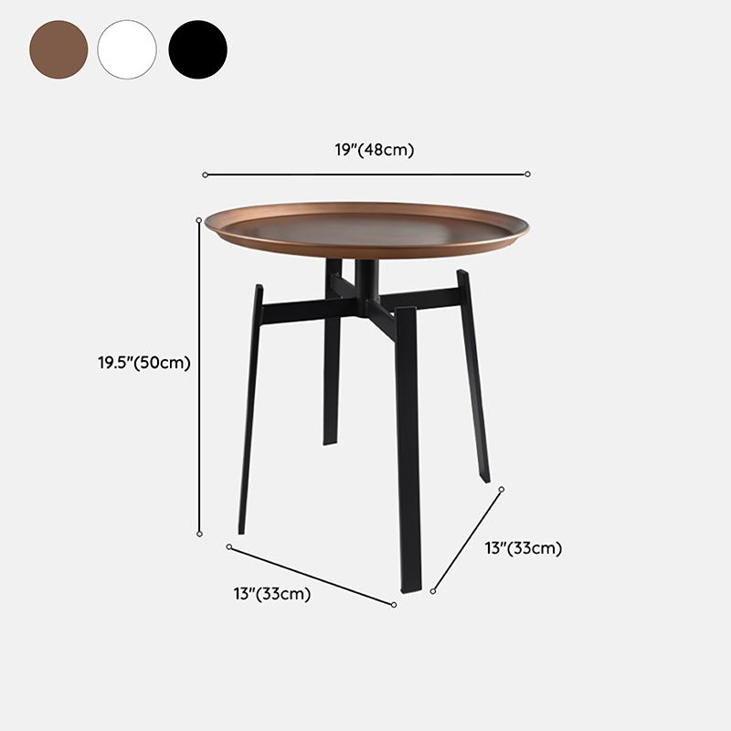 4 Legs Round Corner Table Side Tray Top End Table for Living Room