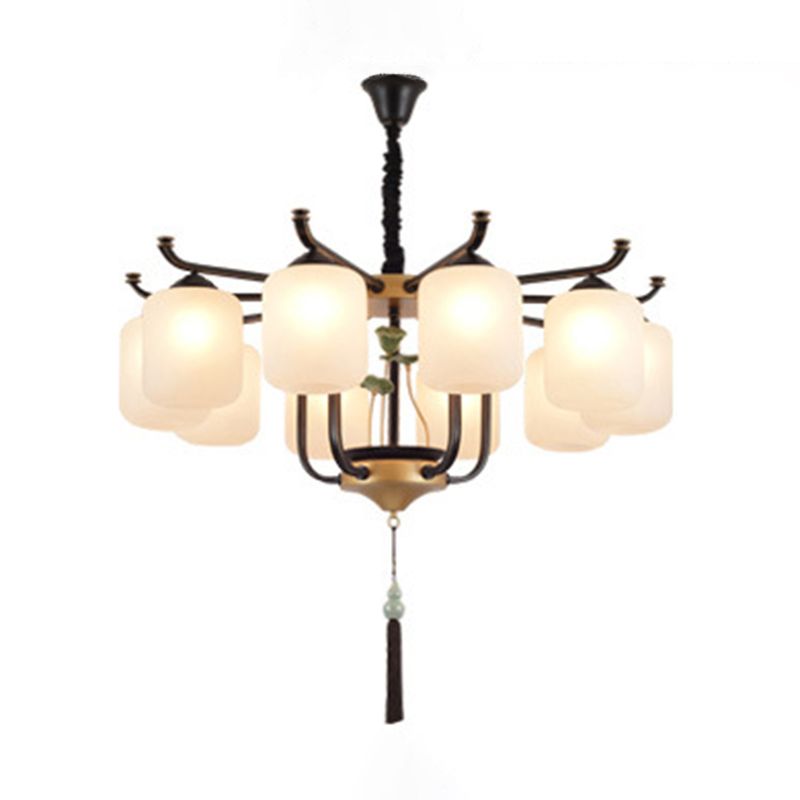 Multi -licht cilindrische tak hangende lichten moderne stijl glashangende verlichting