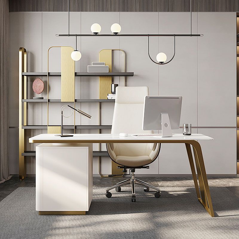 4 Shelves Contemporary Bookcase Standard Metal Open Back Bookshelf