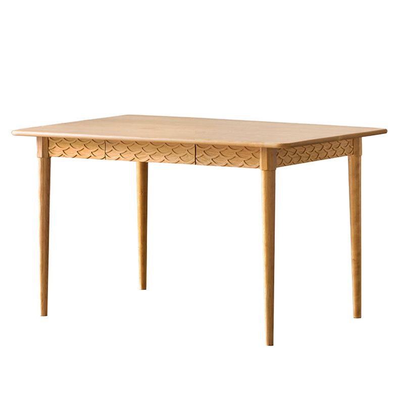Simplicity Rectangle 4-foot Home Furniture Solid Wood Dining Table with Drawer