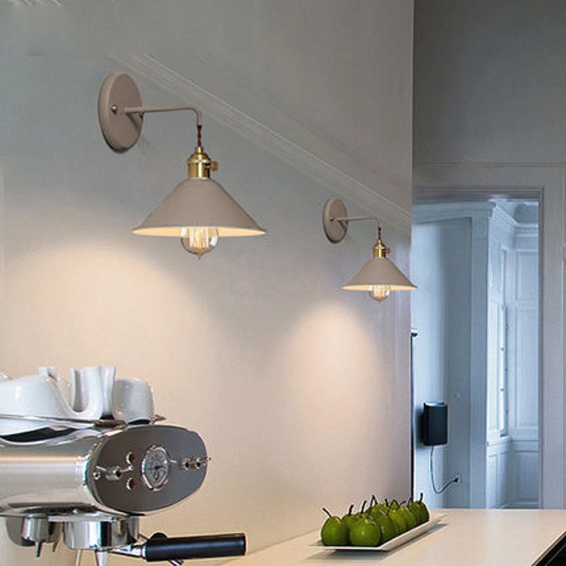Clad Cone Light Industrial Style 1 Light Metal Wall Sconce Light Fixture