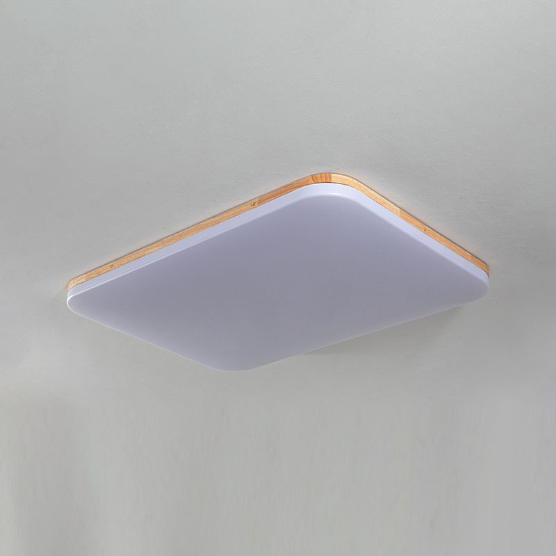 Wooden Flush Mounted Ceiling Lights LED Flush Mount Light with Acrylic Shade