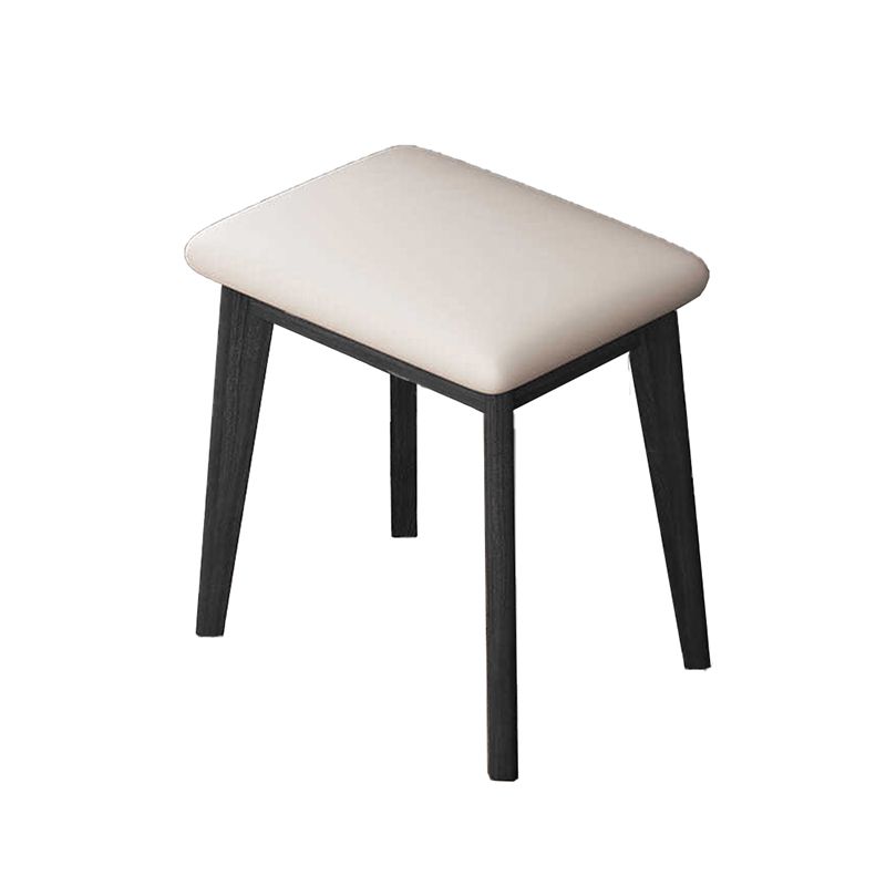 Black Modern Vanity Wood Mirrored Makeup Dressing Table Stool Set