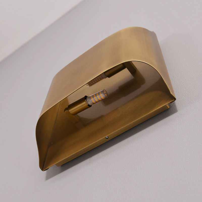 Moderner minimalistischer Stil abgeflachtes Rohrwand montiertes Leuchte Kupferwandleuchte für Schlafzimmer