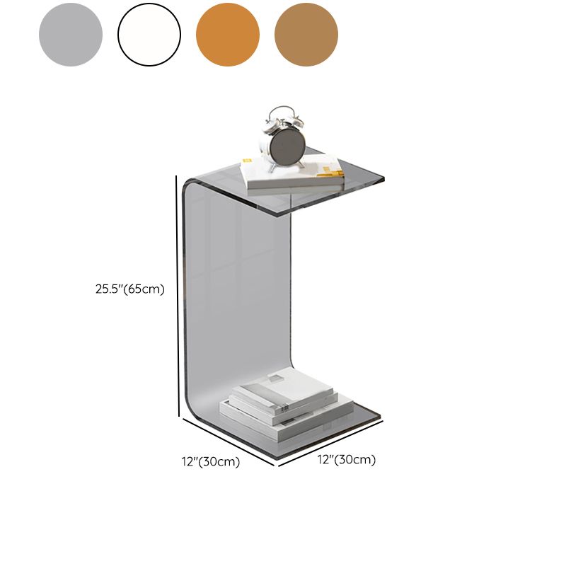 C-Shape Sofa Side Accent Table Plastic Contemporary Side Table