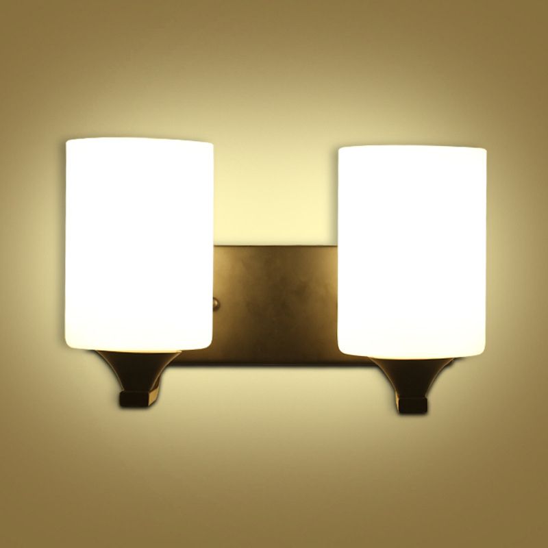Cylinder Wall Light Sconce Modern Minimalist Style Glass Sconces
