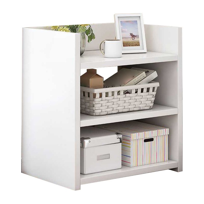 15.7" /18.8" Tall Wooden Nightstand Modern Night Stand with Shelves