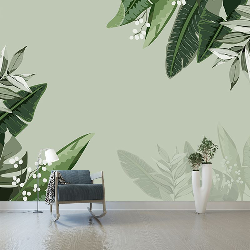 Forest Murals Wallpaper Tropical Style Leaves Murals for Decoration