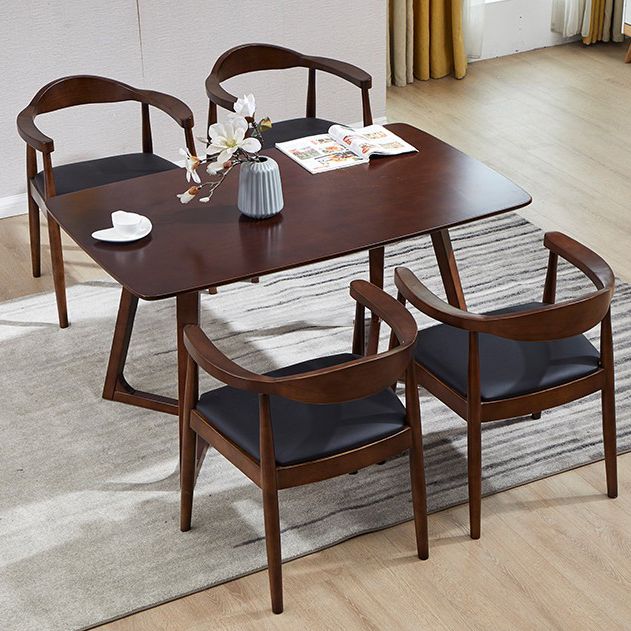 Scandinavian Style Wood Dining Chairs Open Back Dining Side Chair Home Side Chair