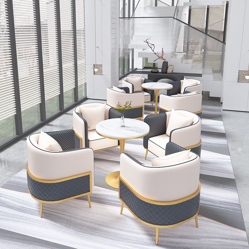 Traditionele luxe stenen eettafel, ronde dinettetafel voor eetkamer