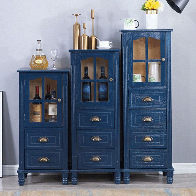 Wood Accent Cabinet with 1 Door 11.81" Wide Rectangle Side Cabinet