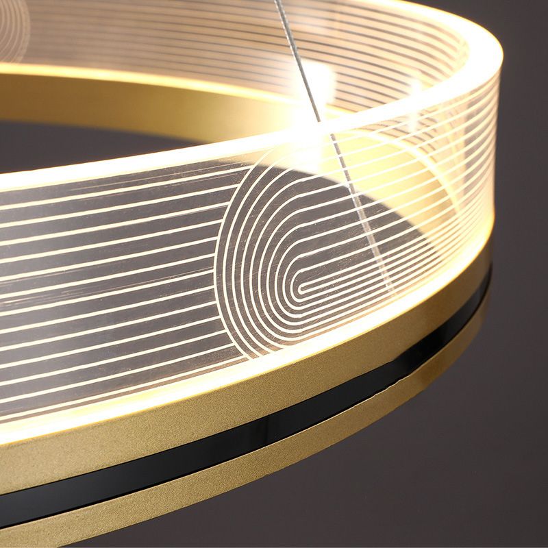 Luz de lámpara orbicular moderna restaurante de lámparas de lámparas colgantes con sombra acrílica