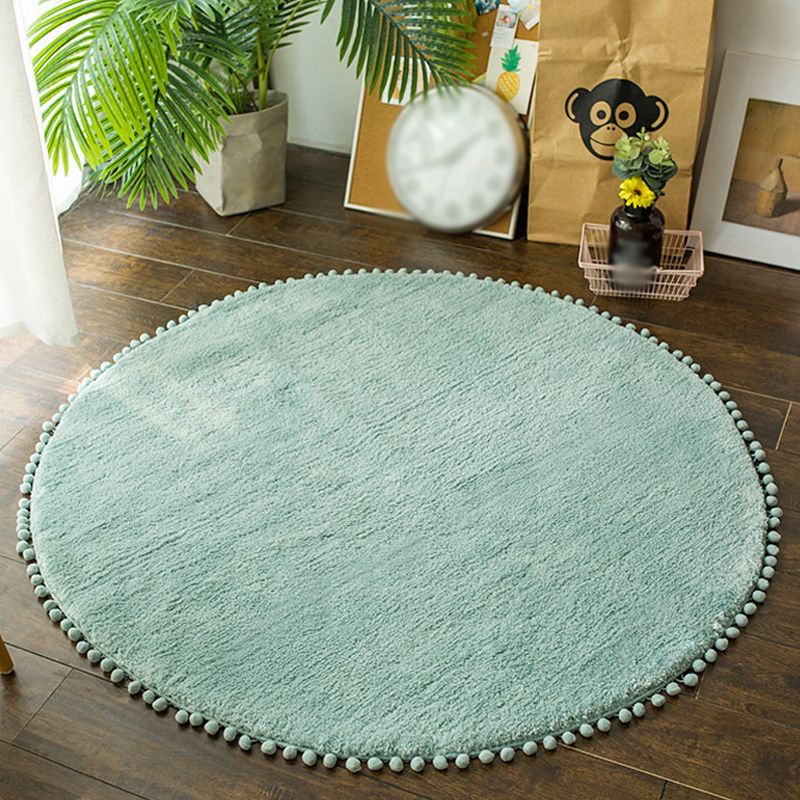 Tapis nature simple de tapis en polyester bleu et rose