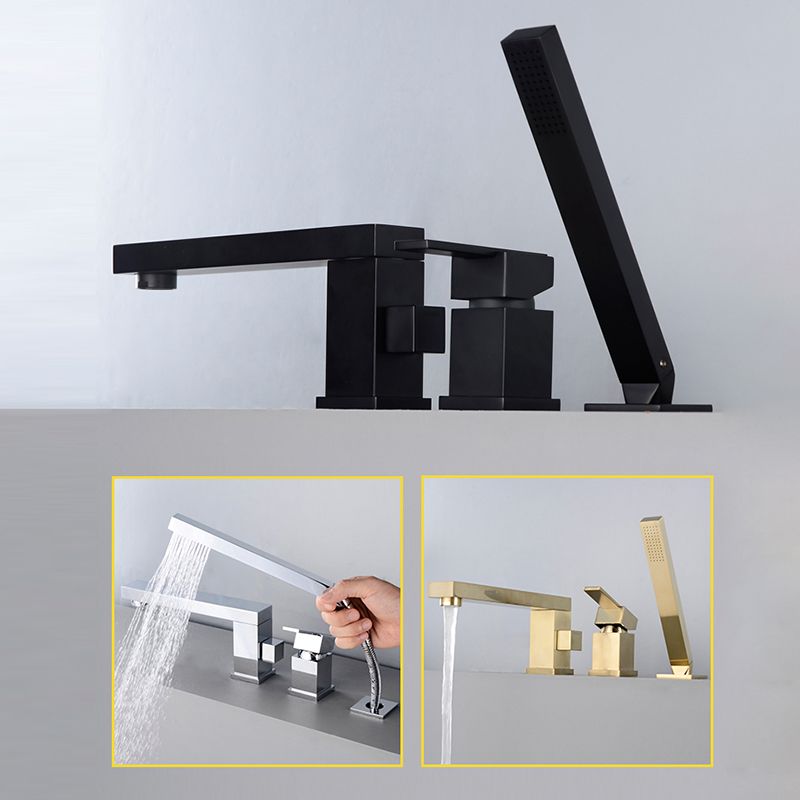 Deck Mounted Metal Freestanding Tub Filler Swivel Freestanding Faucet