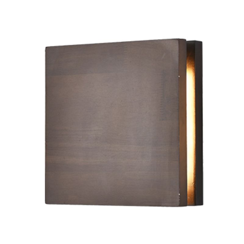 Geometría de 2 luces Diclas de pared de madera de estilo moderno para dormitorio