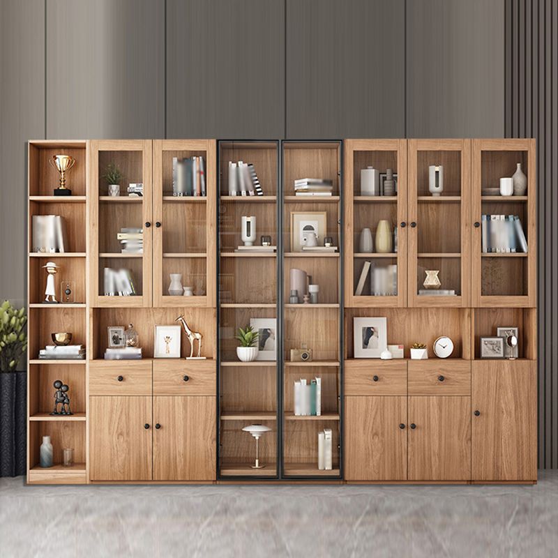 Solid Wood Bookcase Contemporary Style Bookshelf for Home Office Study Room