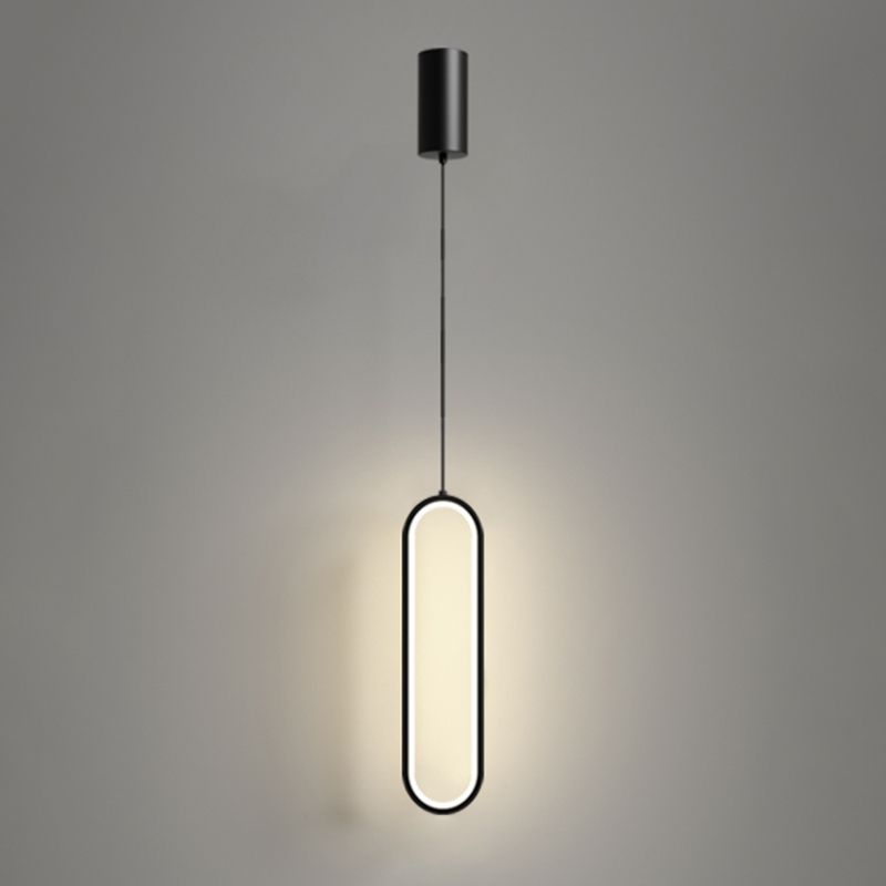 Modern Creative LED Hanging Lamp Aluminium Linear Pendant Light with Acrylic Shade