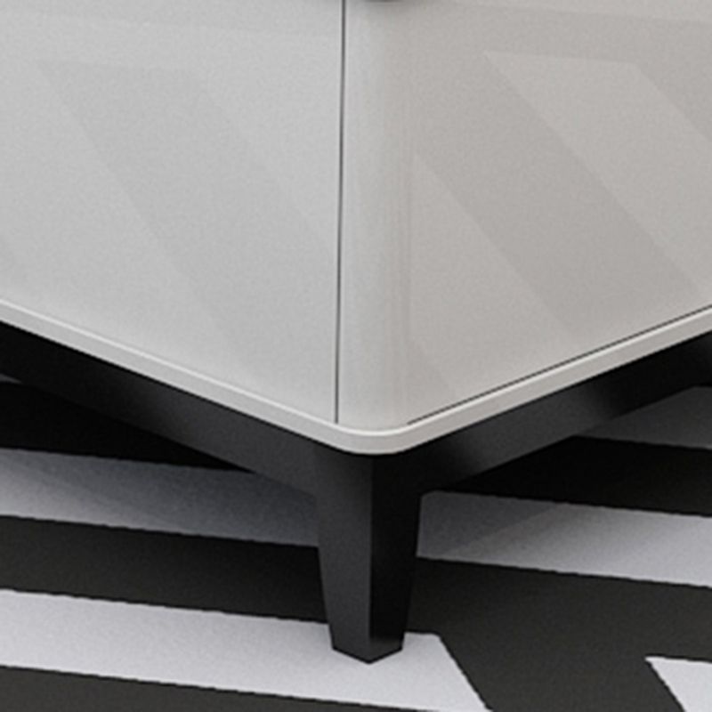 17.7 " Tall Contemporary Wood 4 Legs Glass/slate Rectangular Top Coffee Table with Drawers