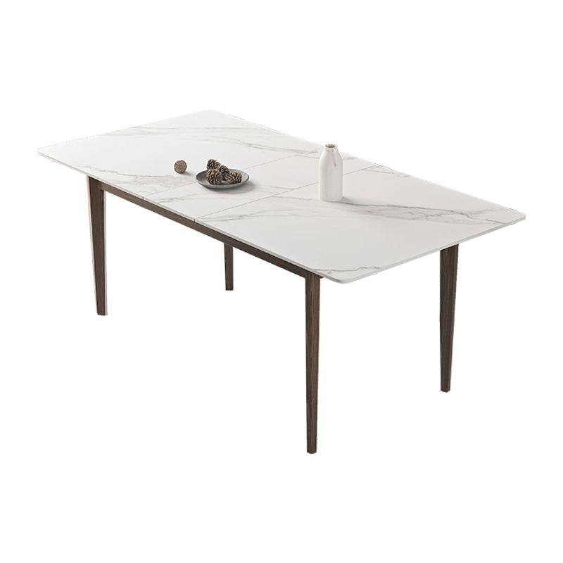 Nordic Extendable 1/4/5/7 Pieces Dining Set Sintered Stone Table with Leather Chairs