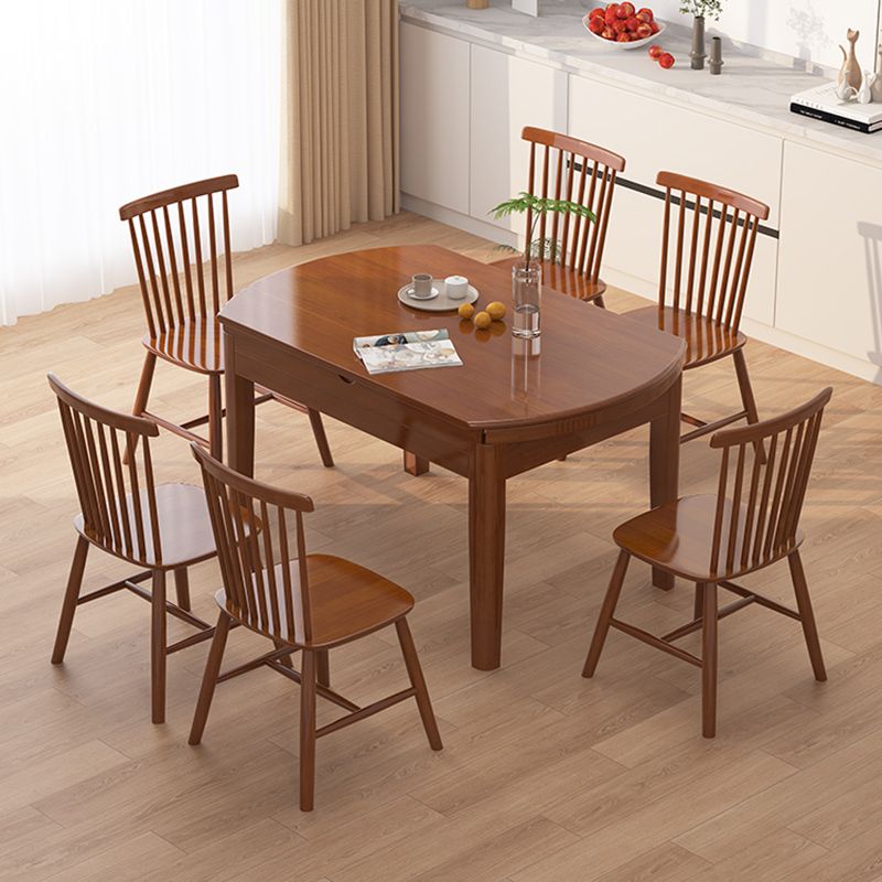 Round Dining Table Set 1/2/5/7 Pieces with Wood Base Kitchen Furniture Set