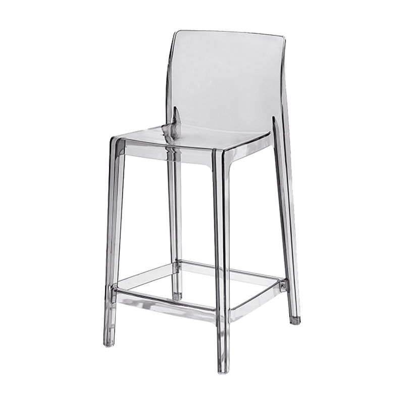 Contemporary Acrylic Counter Chair Low Back Indoor Bar Stools