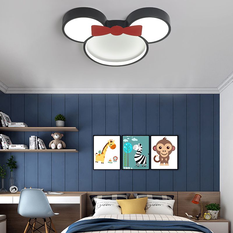 Modern Minimalism LED Ceiling Light Lovely Cartoon Flush-mount Lamp for Kids Bedroom