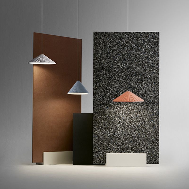 Forme du cône de ciment Lumières de suspension de macaron moderne 1 luminaire de support léger.