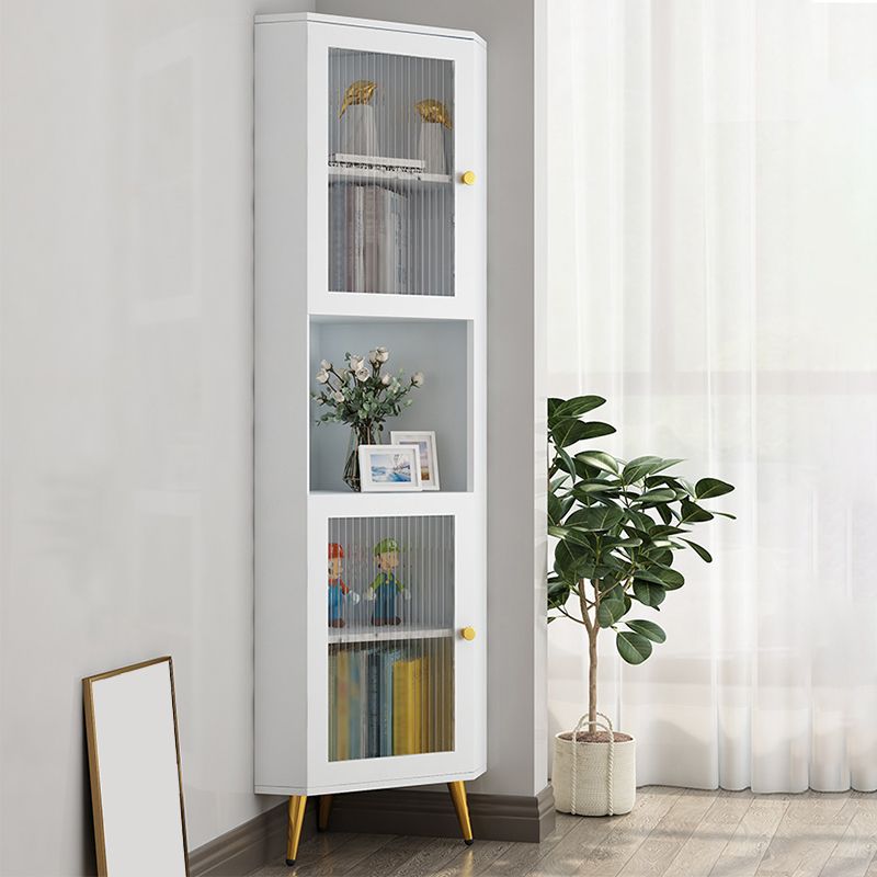 Contemporary Storage Cabinet with Shelf and Glass 2 - Door Cabinet