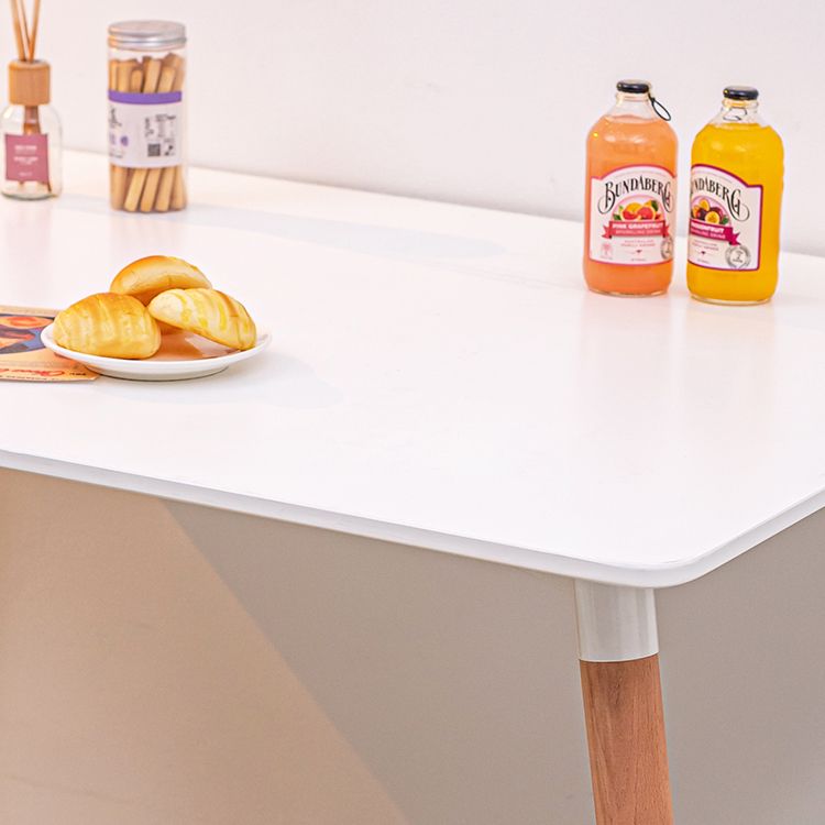 Mesa de comedor estándar industrial de MDF, mesa de comedor de cocina con 4 patas