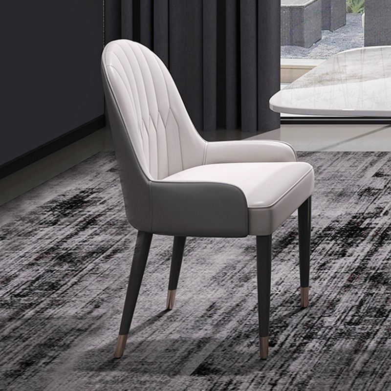 Modern Sintered Stone White Dining Set with Rectangle Table and Gold Legs Dining Set