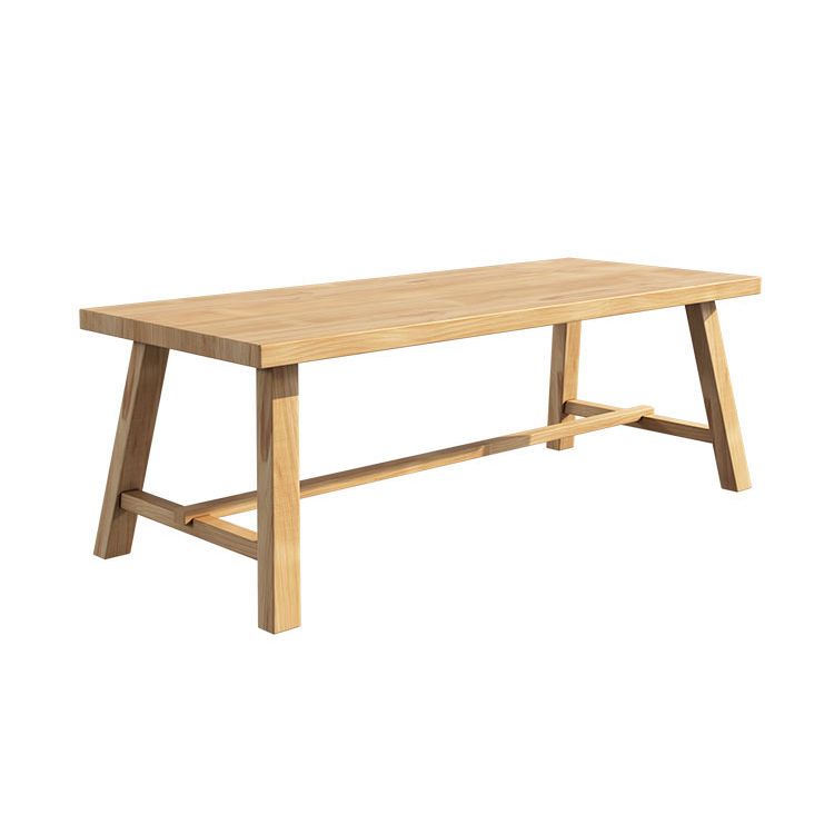 Square Modern Style Dining Room Set Solid Wood Dining Furniture Set with Trestle Table