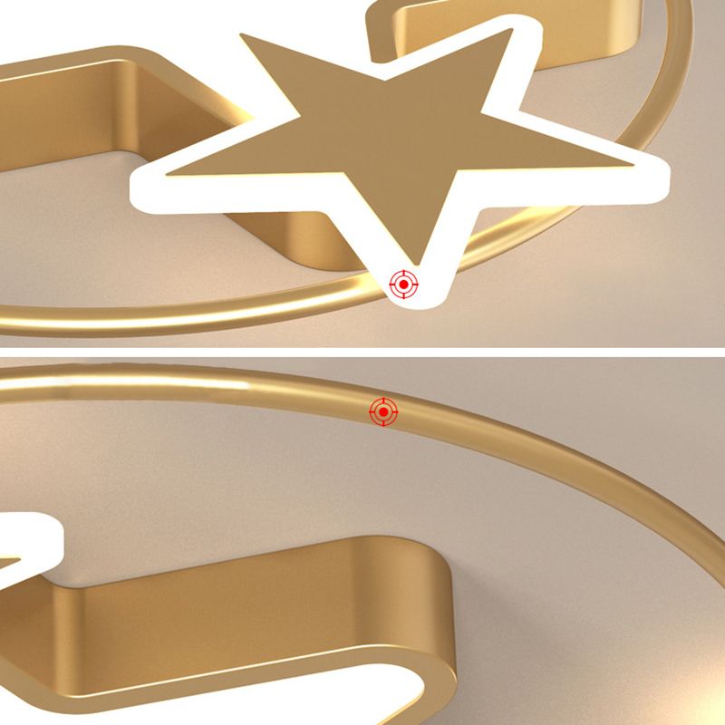 Plafonnier LED en forme d'étoiles en acrylique, Protection des yeux, lampe encastrée en aluminium de Style moderne pour chambre d'enfant