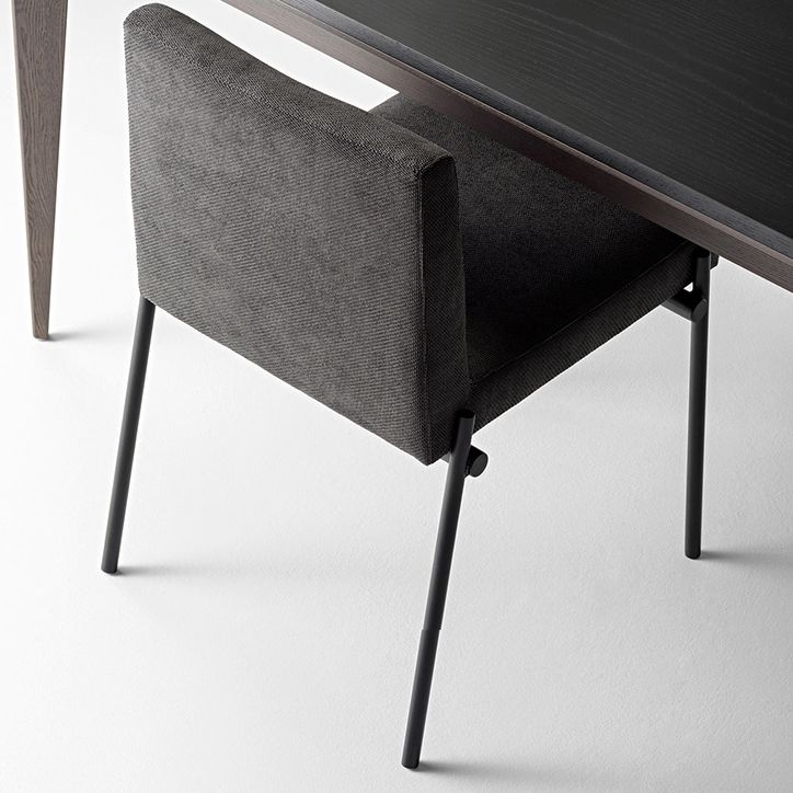 Industrial Dining Room Upholstered Armless Parsons Dining Side Chair