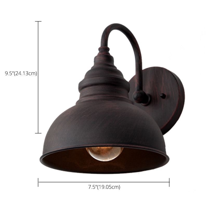 Retro Industrial Style Gooseneck Stem Wall Sconce Lights 1 Light Aluminum Alloy Sconces