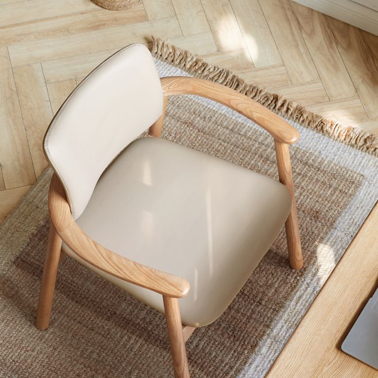 Contemporary Wood Open Back Dining Arm Chair(Set of 1/2/4/6/8)