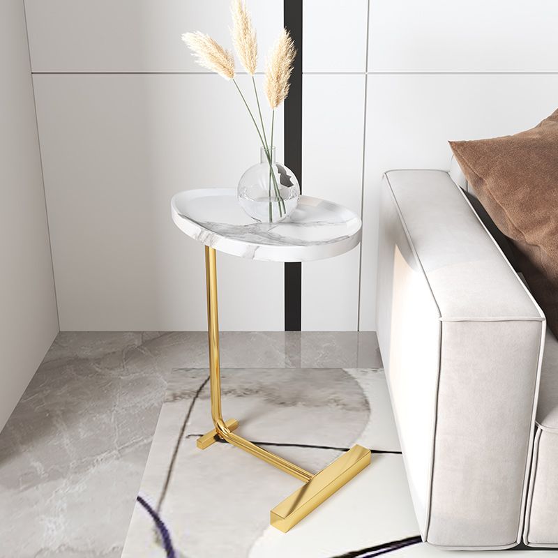 Modern Style Cocktail Table Artificial Wood Table Metal Iron Base Coffee Table