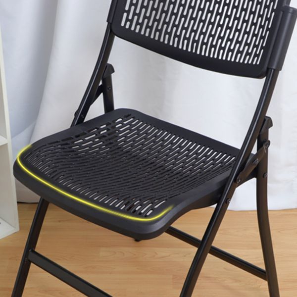 Chaise d'appoint contemporaine en métal, chaise d'appoint pliante sans bras à dossier ouvert, pour la maison
