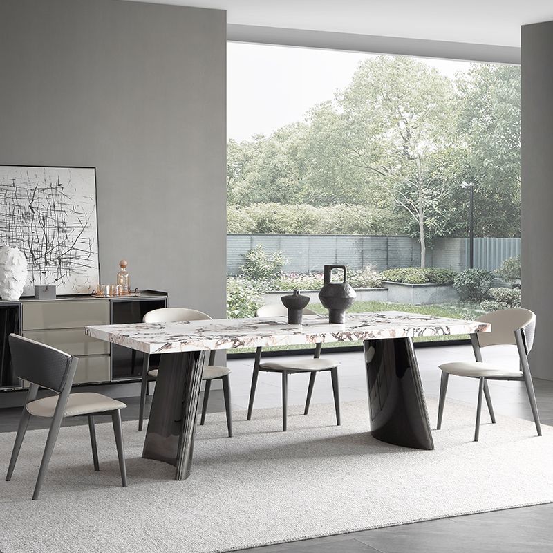 Stone Top Dining Table Set 1/4/5/7 Pieces Dinette Set for Dining Room