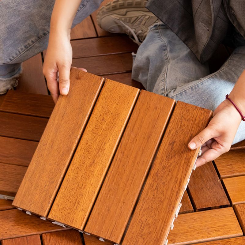 Striped Pattern Snapping Decking Tiles Composite Tile Kit Outdoor Patio