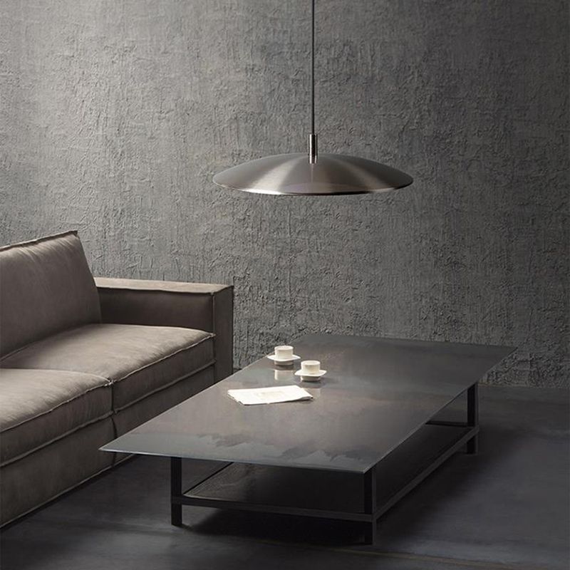 Disc Metal LED Hanging Pendant Light Minimalist Style Ceiling Pendant Light