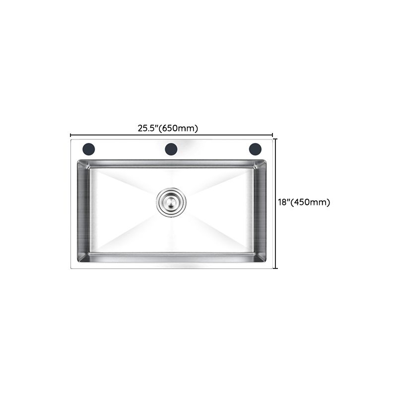 Stainless Steel Kitchen Sink Rectangular Shape Kitchen Sink with Drain Assembly