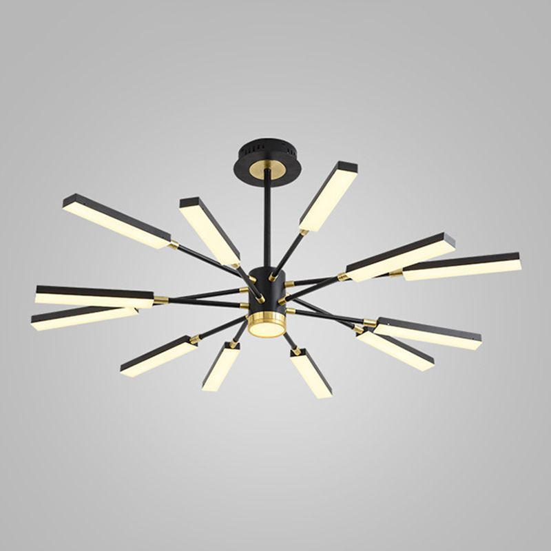Metal Starburst Hanging Light Fixture Minimalist Style LED Suspended Lighting Fixture