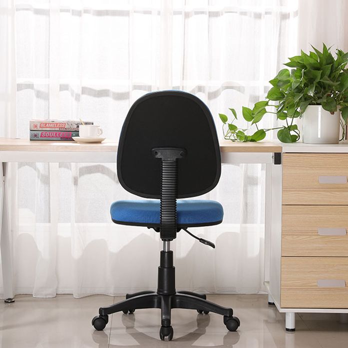 Black Nylon Modern Desk Chair Mid-Back with Upholstered Conference Chair