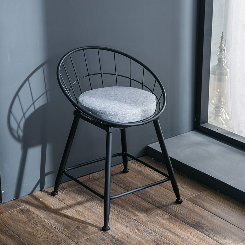 Nordic Style Bucket Counter Stools for Home Upholstered Bar Stools