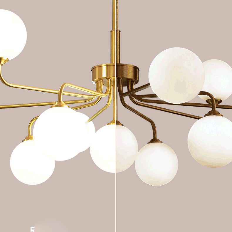 Gold Multi-lights Chandelier Light Modern Style Light Fixture for Living Room