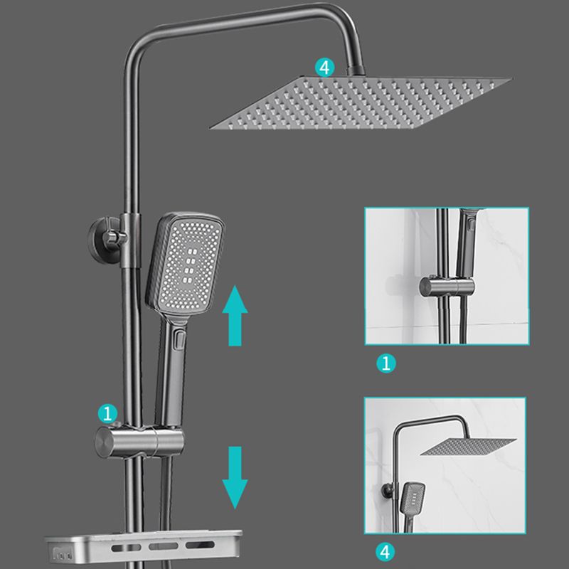 Contemporary Shower System Slide Bar Handheld Shower Head Wall Mounted Shower Set