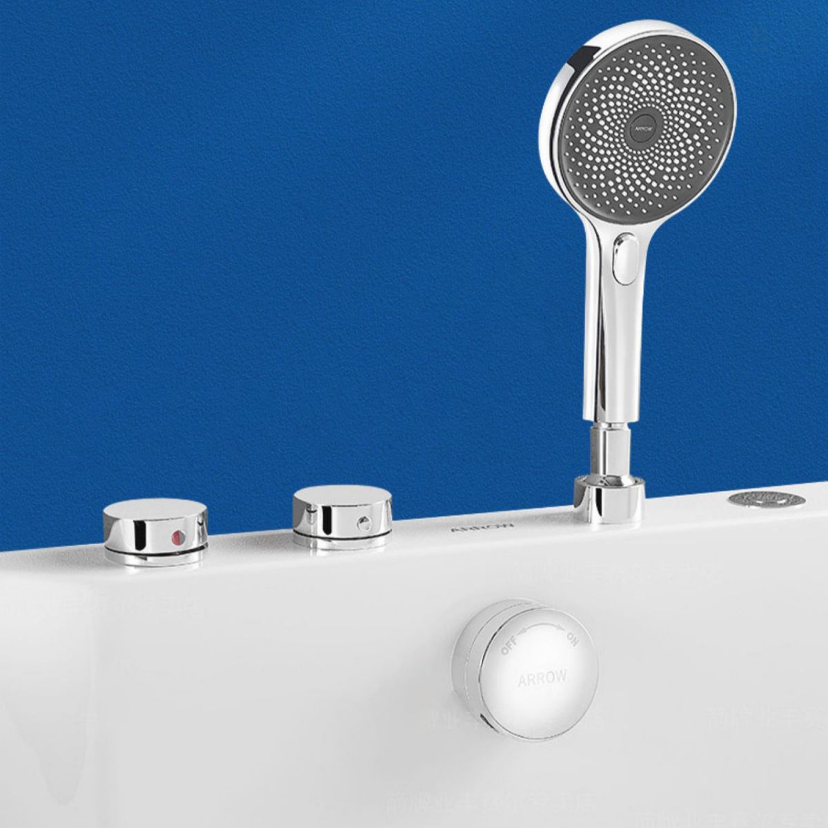 Modern Soaking Bathtub Antique Finish Rectangular Back to Wall Bath Tub