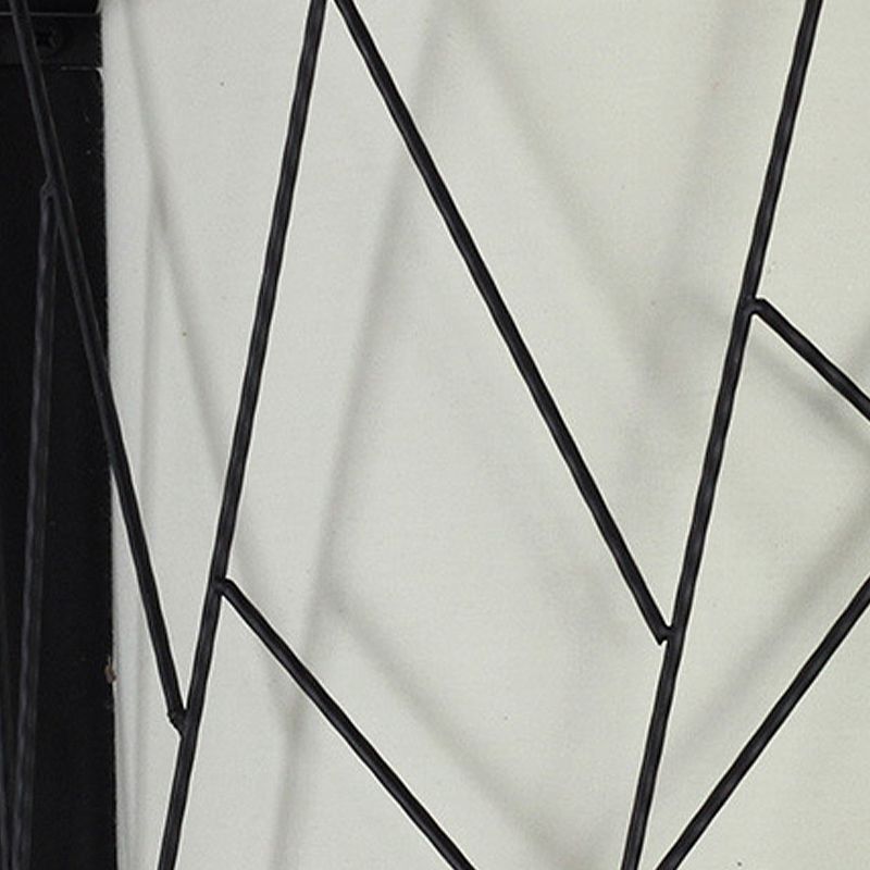 Modern Half-Cylinder Wall Lamp 2-Light Fabric Wire Frame Shade Wall Sconce Light in Black