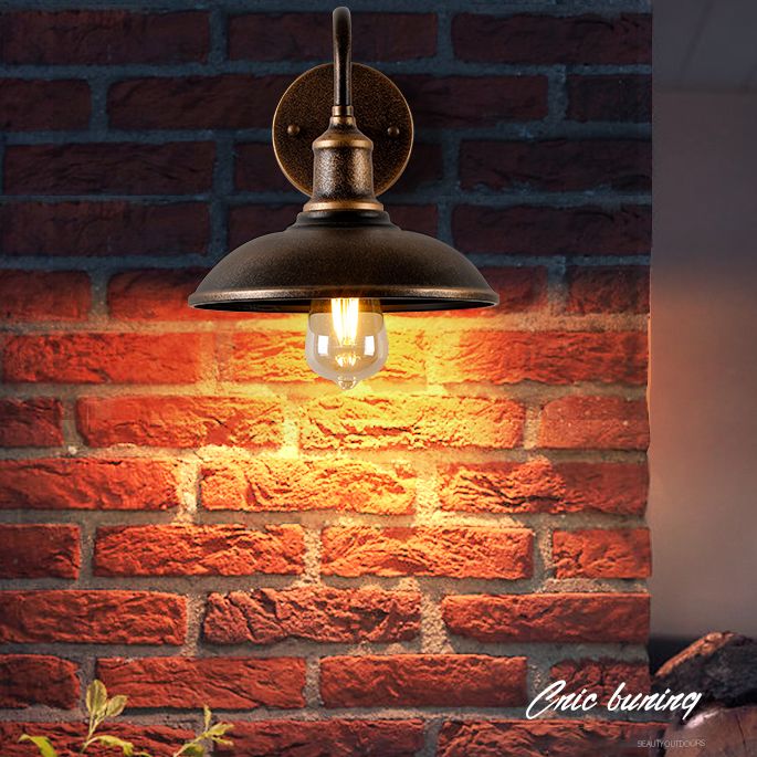 Lidwandmontaglampen Vintage Industrial Metall Wandleuchten Beleuchtungskörper für den Innenhof